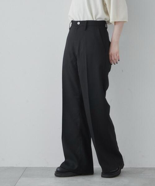 SPORTMAX★フレア ビスコース＆リネン ツイル トラウザーズ Y's BORN PRODUCT] COTTON TWILL FLARE SKIRT WITH GUSSET(XS