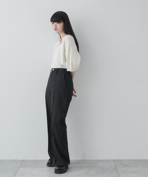 THE STANDARD スラックス WEGO/ルーズフィットフレアトラウザー
