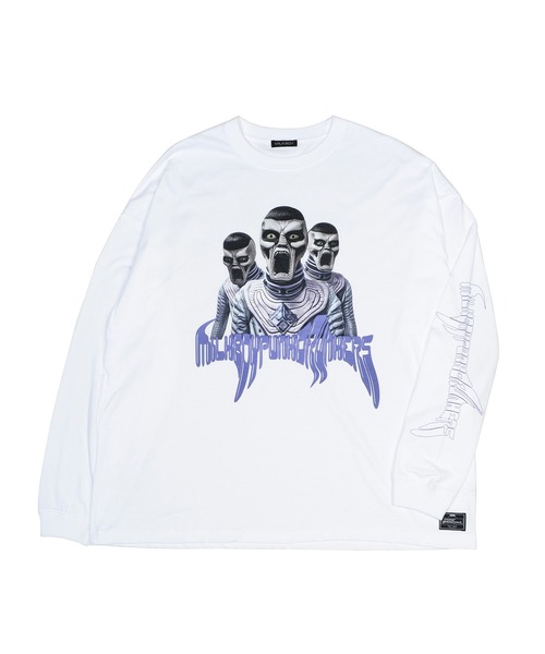 tシャツ PUNK ALIEN BIG ロング Tシャツ レディース メンズ