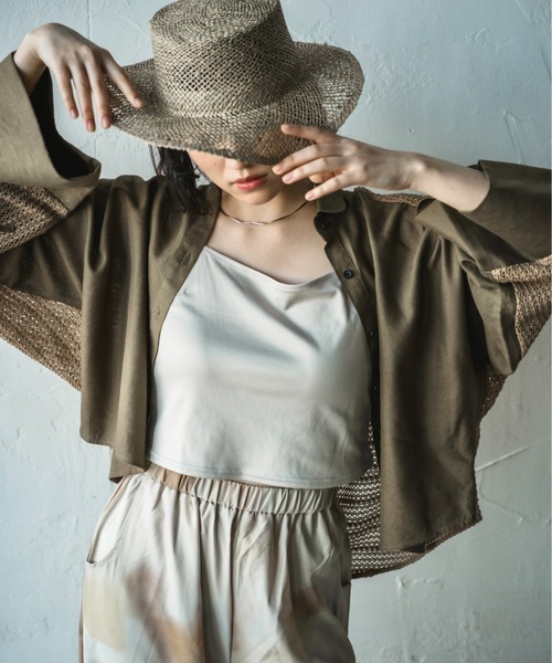 ブラウス シャツ AILE「エール」バックレースシャツ レディース ORIENT MILLINERY ブラウス シャツ AILE「エール」バックレース