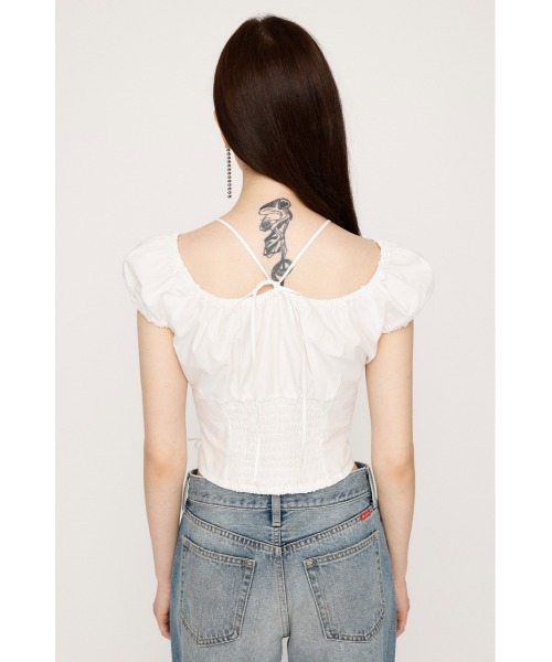 SLY（スライ） ブラウス シャツ FRONT LACE UP BL フロント レース 