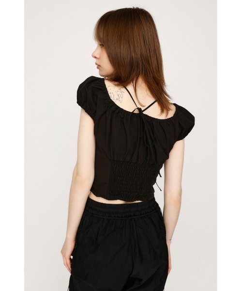 SLY（スライ） ブラウス シャツ FRONT LACE UP BL フロント レース 