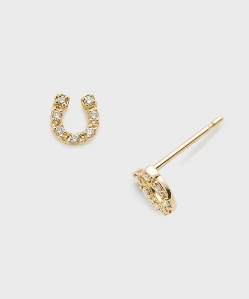本命ギフト NOJESS ピアス 「Tiny Motif」K10ダイヤモンドシューピアス アクセサリー