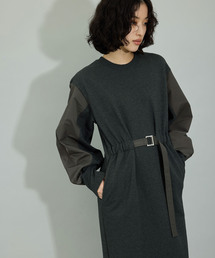 BEAMS　ニット☓スエットコンビワンピース ADAM ET ROPE' ワンピース 「WEB限定・サステナブル・洗える