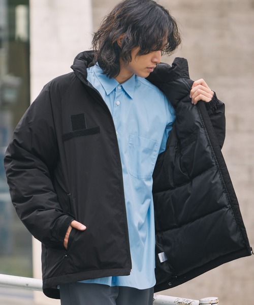 メンズ ヴィ・トゥエルヴ V12 ブルゾン 中綿入り 異素材切替 防寒 アウター カジュアルゴルフドットコムby PALM SPRINGSにV12［ヴィ