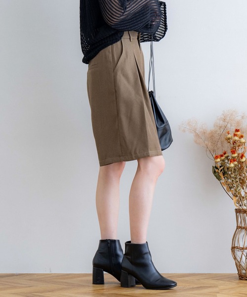 NOAHL パンツ 「NOAHL」ボックスタックハーフパンツ レディース