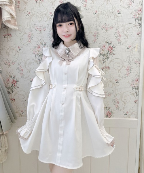 ROJITA 新品　ラッフル フリル付き ワンピース ラッフルロングワンピース（ワンピース）｜couture BY ROJITA