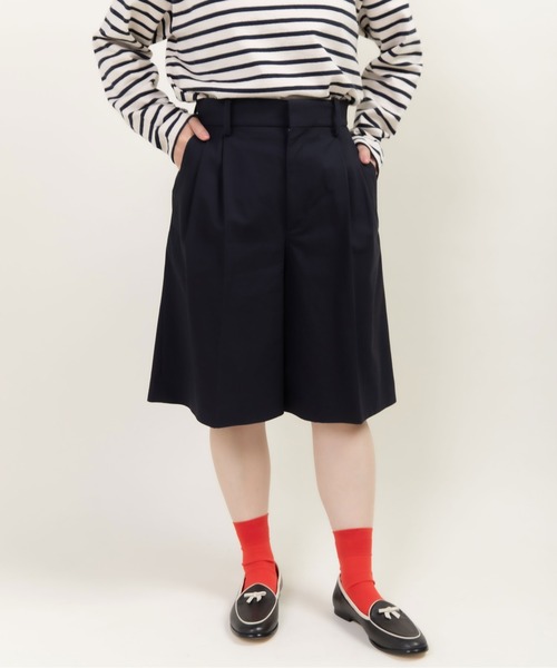 パンツ 強撚ツイル マーベルトハーフパンツ レディース