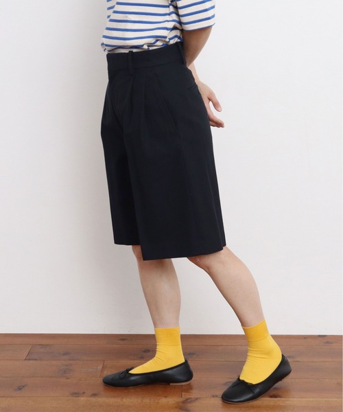 パンツ 強撚ツイル マーベルトハーフパンツ レディース_15
