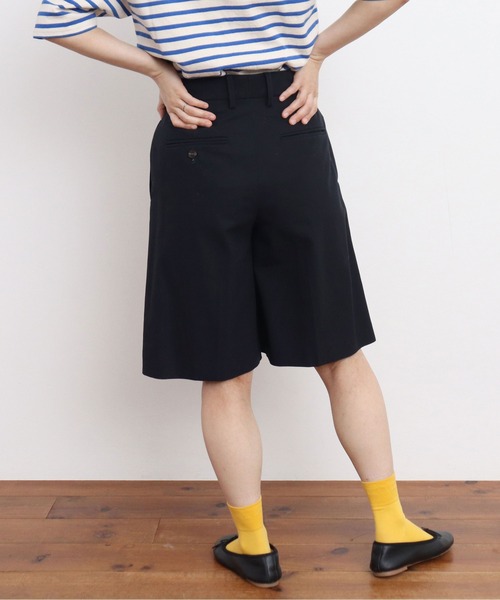 パンツ 強撚ツイル マーベルトハーフパンツ レディース_16