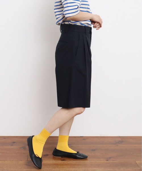 パンツ 強撚ツイル マーベルトハーフパンツ レディース_17