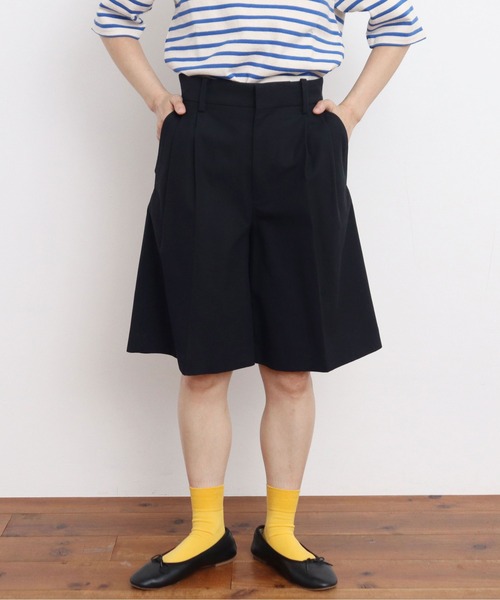 パンツ 強撚ツイル マーベルトハーフパンツ レディース_14