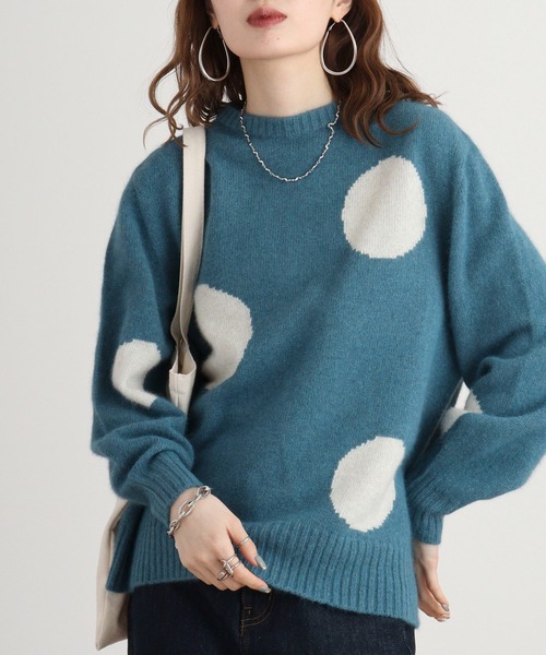 ニット セーター BRODIAEA ホールガーメント水玉ニット レディース