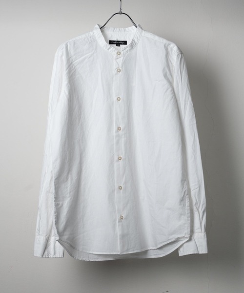 美品 日本製 Y's ノーカラー シャツジャケット コットン素材 白 ホワイト Narcissus（ナルシス） ジャケット ノーカラージャケット 入学式 卒業