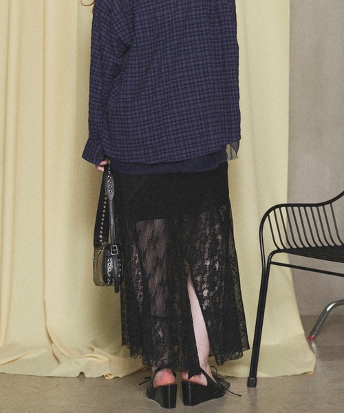 Maison closeサイドレーススカート Maison closeサイドレーススカート