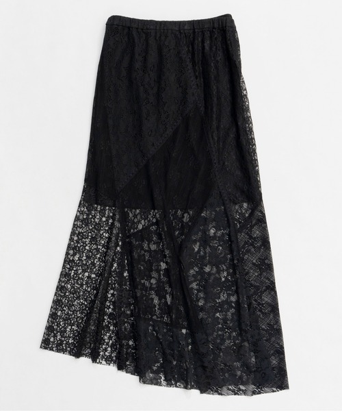 メゾンスペシャル レースファブリックドッキングスカート MAISON SPECIAL スカート Lace Fabric Docking Skirt/レース
