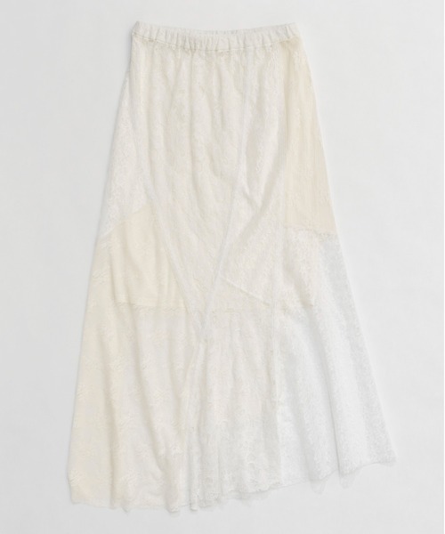 MAISON SPECIAL スカート Lace Fabric Docking Skirt/レース