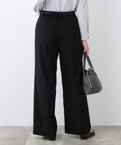 【美品】INDIVI　パンツスーツ　セットアップ　サイズ42　XL　黒 美品】INDIVI パンツスーツ セットアップ サイズ42 XL 黒 インディヴィ