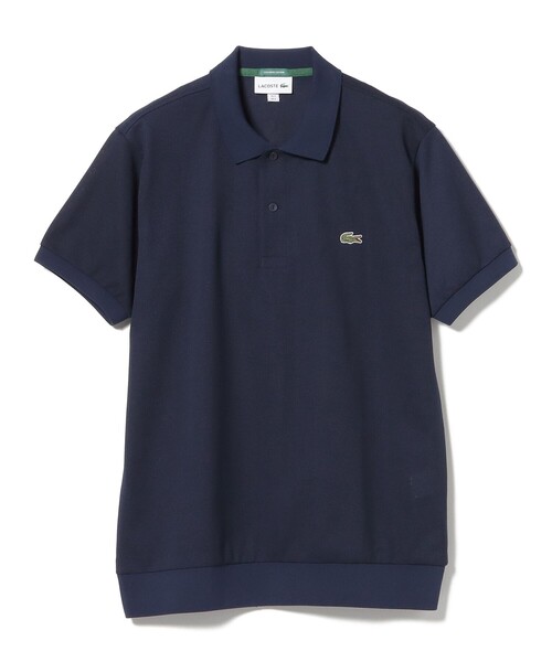 美品 LACOSTE リヨセル鹿の子ポロシャツ スリムフィット 38 ネイビー LACOSTE ポロシャツ 「MEN」「別注」LACOSTE / 鹿の子 ソリッド