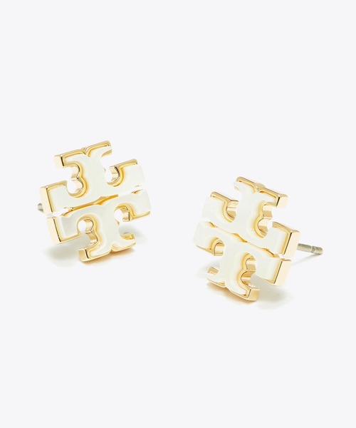 日常使いに◎*TORYBURCH* キラ マザーオブパール スタッズピアス キラ クローバー マザーオブパール スタッズピアス: レディース