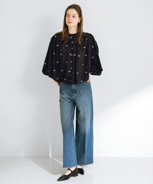 【アーバンリサーチサニーレーベル】Love embroideryブラウス URBAN RESEARCH Sonny Label ブラウス シャツ Love embroidery