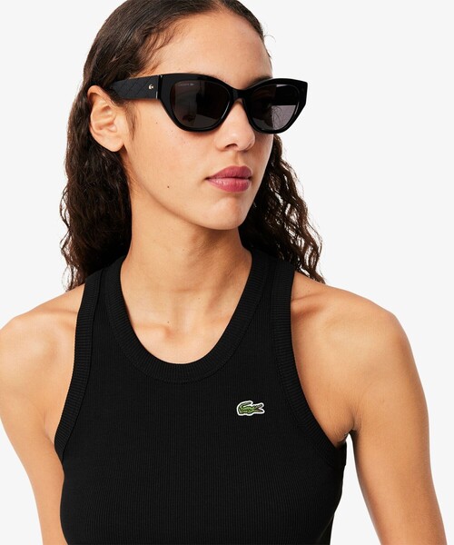 LACOSTE タンクトップ ノースリーブ ワンポイントロゴ