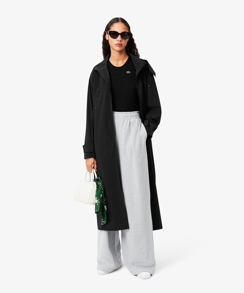 タンクトップ ノースリーブ ワンポイントロゴ エッセンシャルリブニットタンクトップ レディース LACOSTE タンクトップ ノースリーブ ワンポイントロゴ