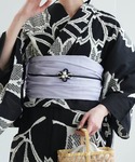 兵児帯 単品 本麻近江縮 ラベンダー レディースの詳細画像1