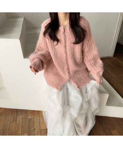 カーディガン 「 Ogue. 」 shaggy cardigan outer（シャギーカーディガンアウター） レディース