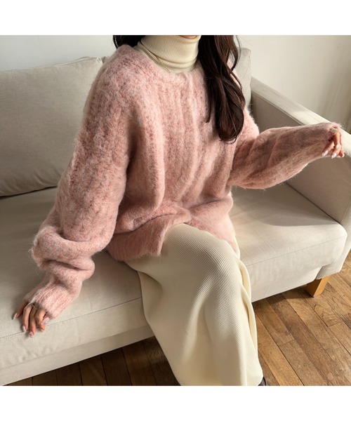 カーディガン 「 Ogue. 」 shaggy cardigan outer（シャギーカーディガンアウター） レディース Ogue. カーディガン 「 」 shaggy cardigan outer（シャギー