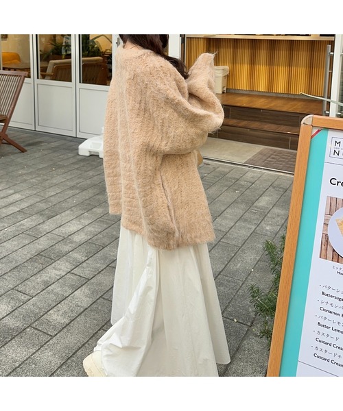 カーディガン 「 Ogue. 」 shaggy cardigan outer（シャギーカーディガンアウター） レディース Ogue. カーディガン 「 」 shaggy cardigan outer（シャギー