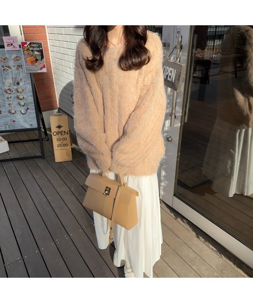 カーディガン 「 Ogue. 」 shaggy cardigan outer（シャギーカーディガンアウター） レディース Ogue. カーディガン 「 」 shaggy cardigan outer（シャギー