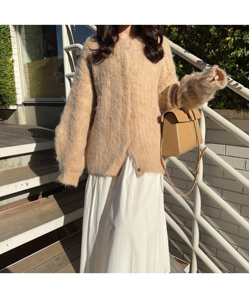 カーディガン 「 Ogue. 」 shaggy cardigan outer（シャギーカーディガンアウター） レディース Ogue. カーディガン 「 」 shaggy cardigan outer（シャギー