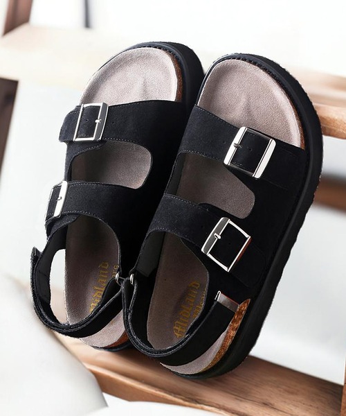 サンダル ダブルベルト　EUR37　（77g） Midland FootWears サンダル WEB限定 ＋5cm ハイソール ダブルベルト