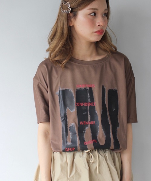 tシャツ 「SANSeLF」グラフィックロゴプリントTシャツ sanw25s053 レディース
