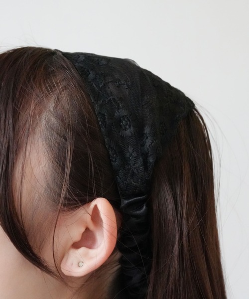 Port（ポート） ヘアバンド 「 」 総レース 花柄 ヘアバンド