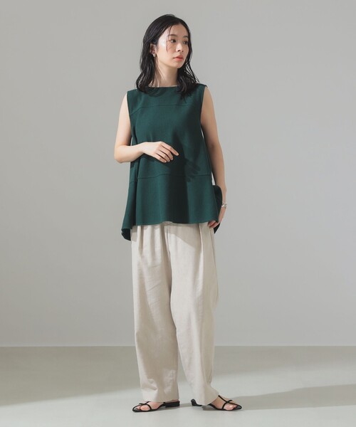Demi-Luxe BEAMS tシャツ ラッセルメッシュ ノースリーブ プル