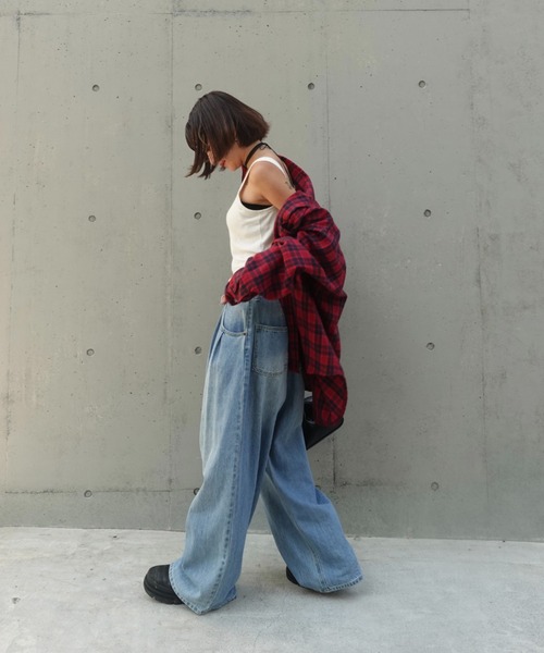 Teen Boop ダブルタックボーイズデニム　S　ネイビー Teen Boop ダブルタックボーイズデニム S ネイビー ynさん専用