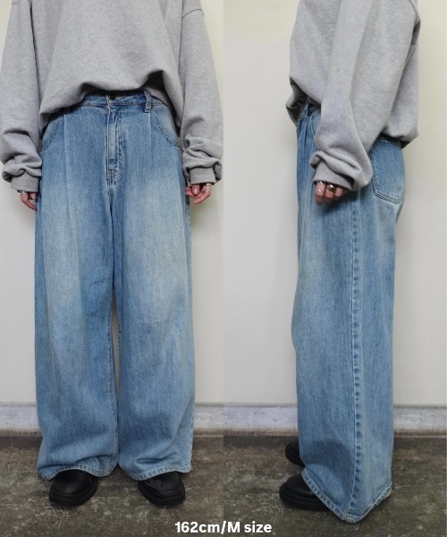 [MOO] TEEN BOOP ダブルタックボーイズデニム/ブルー/M MOO] TEEN BOOP ダブルタックボーイズデニム/ブルー/M MOO] TEEN BOOP