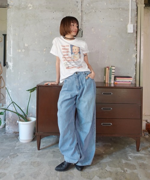 TEEN BOOP ダブルタックボーイズデニム TEEN BOOP ワイドパンツ ジーンズ デニム デニムパンツ 「大人気デニム