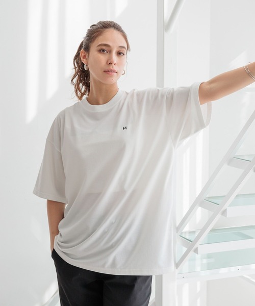 tシャツ 「HEREIAM」速乾/ミラーロゴハーフスリーブTEE レディース メンズ HEREIAM tシャツ 「HEREIAM」速乾/ミラーロゴハーフスリーブTEE