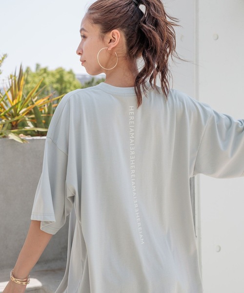 HEREIAM tシャツ 「HEREIAM」速乾/ミラーロゴハーフスリーブTEE