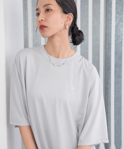 tシャツ 「HEREIAM」速乾/ミラーロゴハーフスリーブTEE レディース メンズの画像
