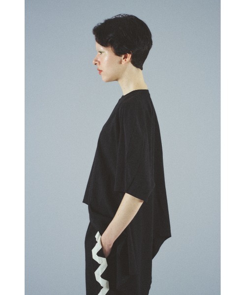 herin.cye カラーブロックフレアトップス HeRIN.CYE Color block flared tops BLK -ファッション通販