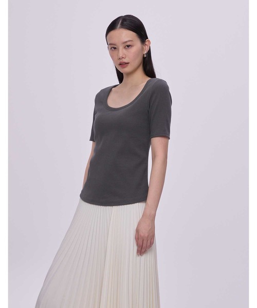 OUR WACOAL tシャツ カップ付きTシャツ 4分袖 レディース