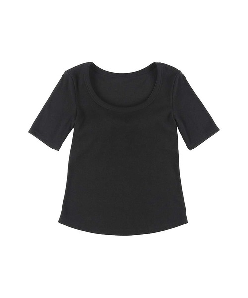 OUR WACOAL tシャツ カップ付きTシャツ 4分袖 レディース