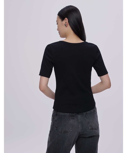 OUR WACOAL tシャツ カップ付きTシャツ 4分袖 レディース