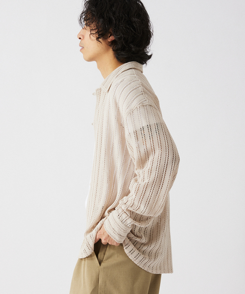 JOURNAL STANDARD relume シャツ ストライプ レースシャツ