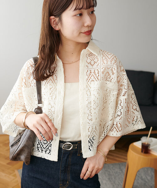 dinos - 未使用 ディノス DAMA Collection ストライプ シャツ