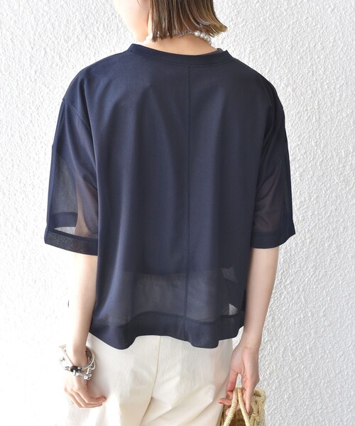 SHIPS（シップス） tシャツ 「手洗い可能」シアー トリコット ショート